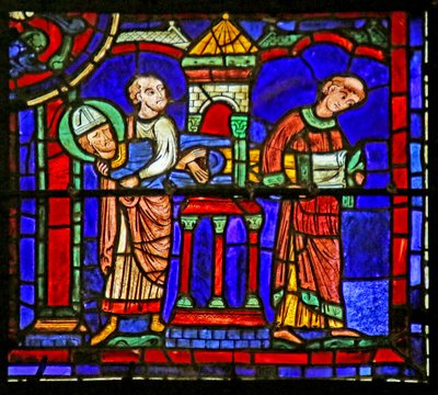 Scena dalla Vita di San Martino, Cattedrale di Chartres da French School